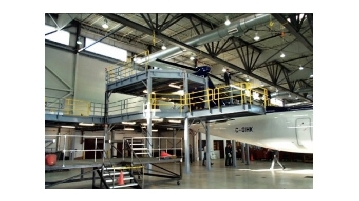 Industrial Steel Mezzanine for Aircraft Manufacturing